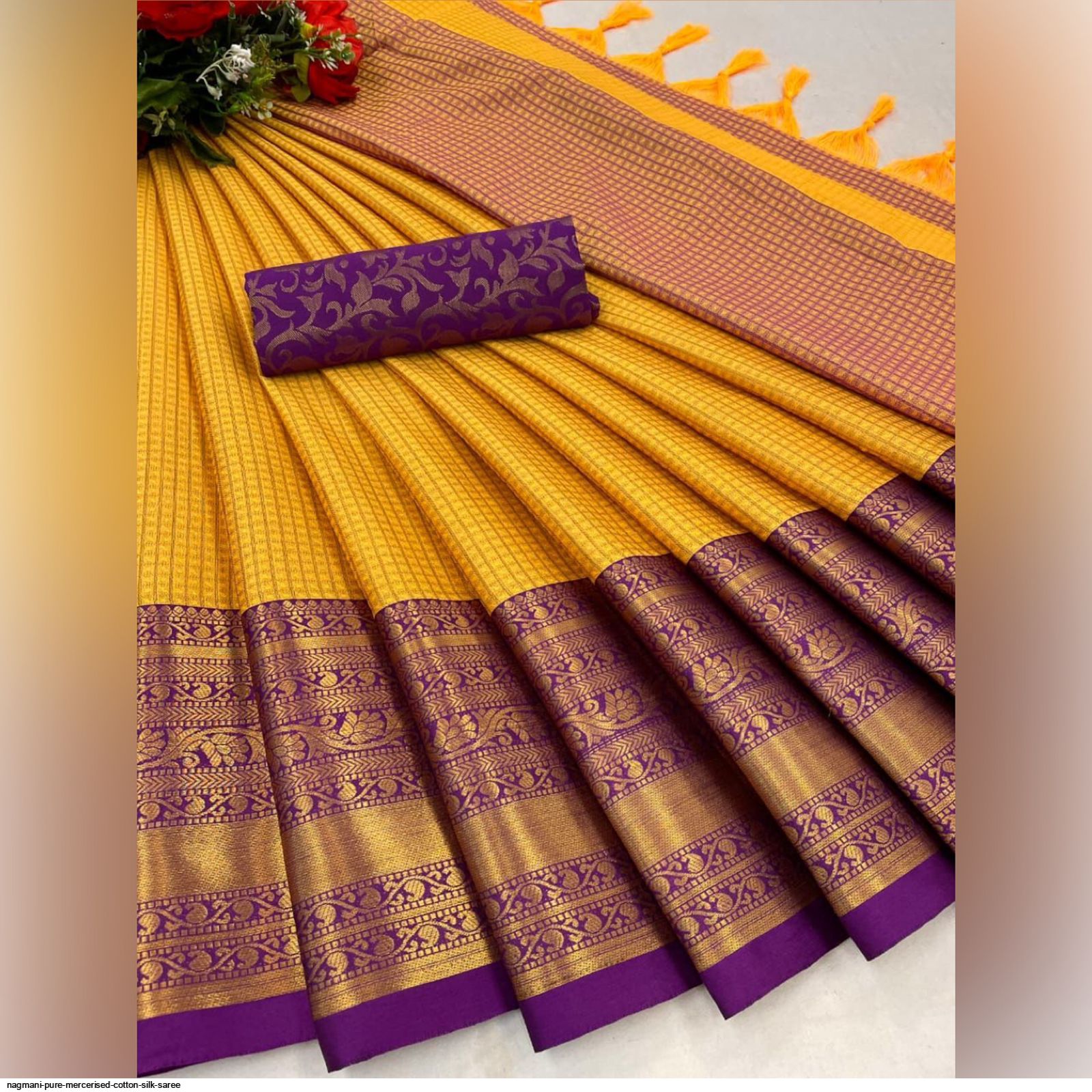 NAGMANI Pure Mercerised Cotton Silk Saree