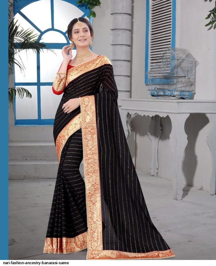 Shop Stunning Black Banarasi silk sarees at the best prices