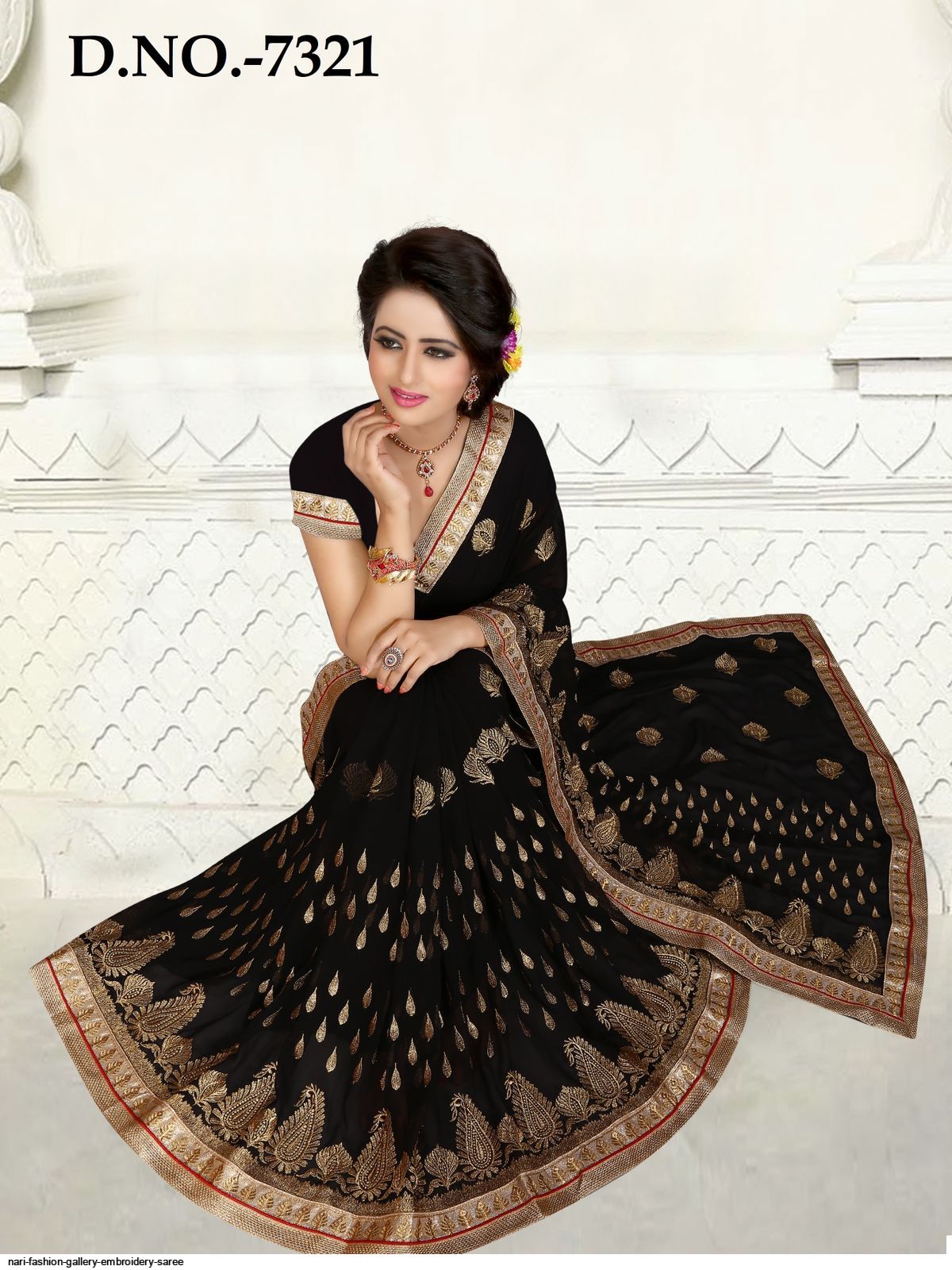 NARI FASHION GALLERY EMBROIDERY SAREE