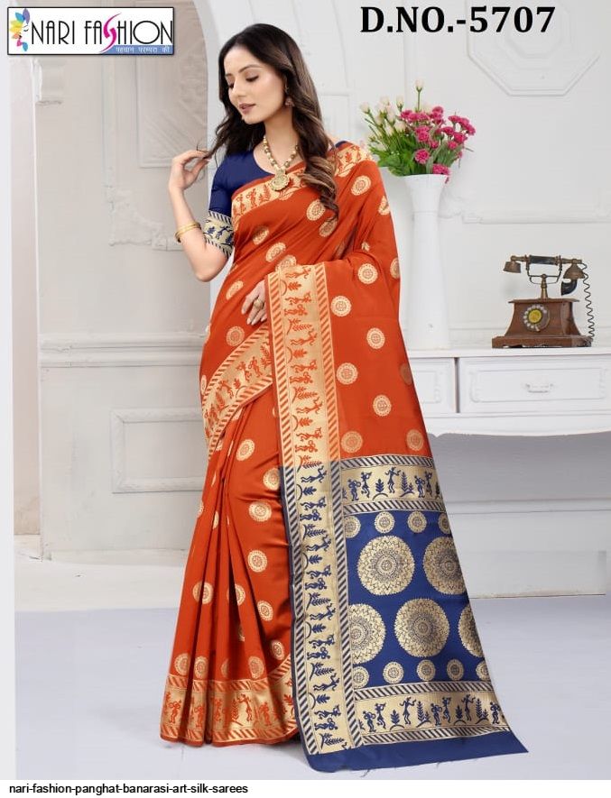 nari fashion PANGHAT banarasi art silk sarees