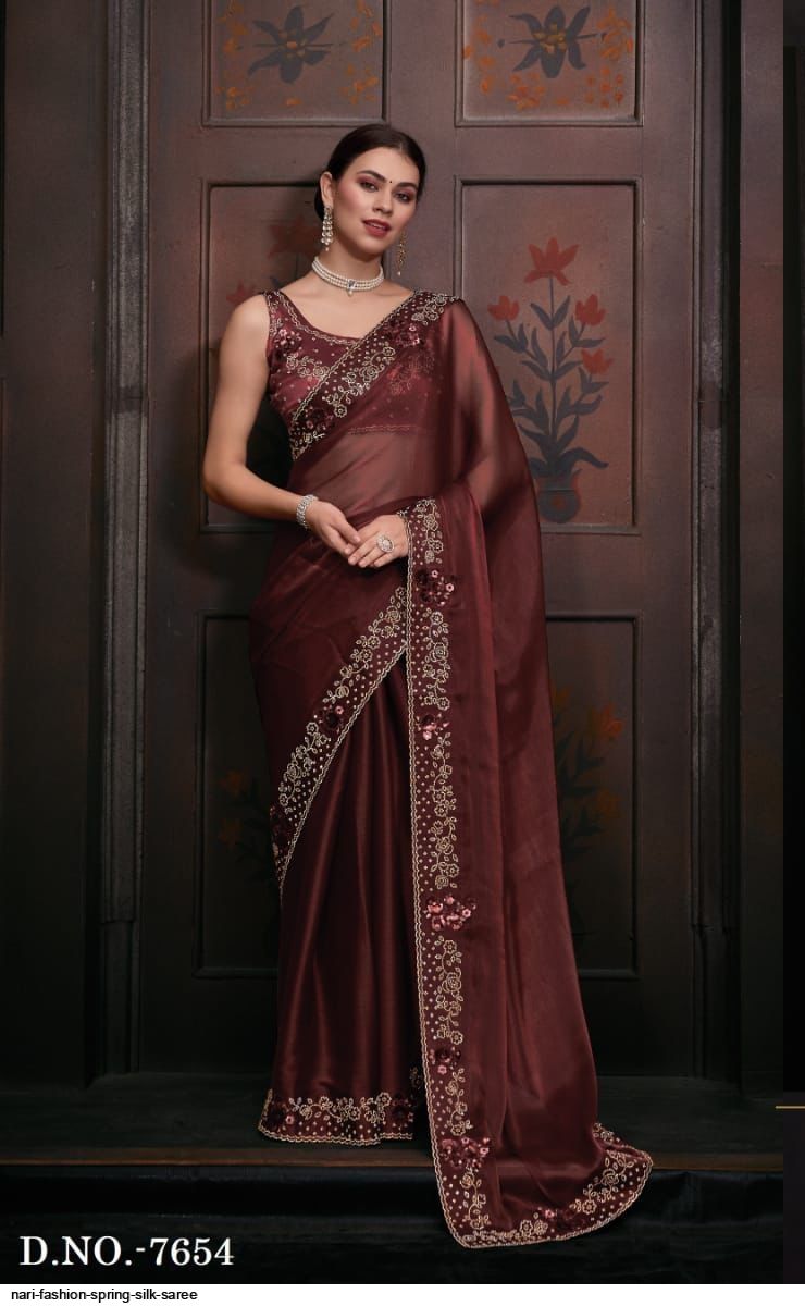 NARI FASHION SPRING SILK SAREE 7664