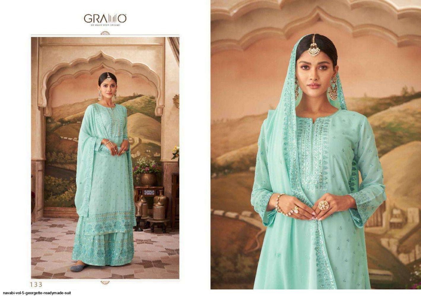 Navabi Pattern NAVABI VOL 5 GEORGETTE READYMADE SUIT