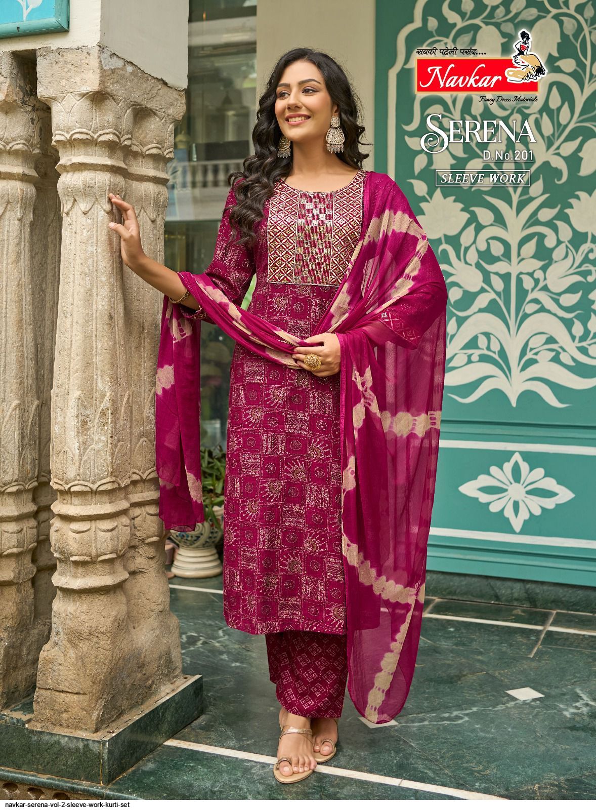 NAVKAR SERENA VOL 2 SLEEVE WORK KURTI SET