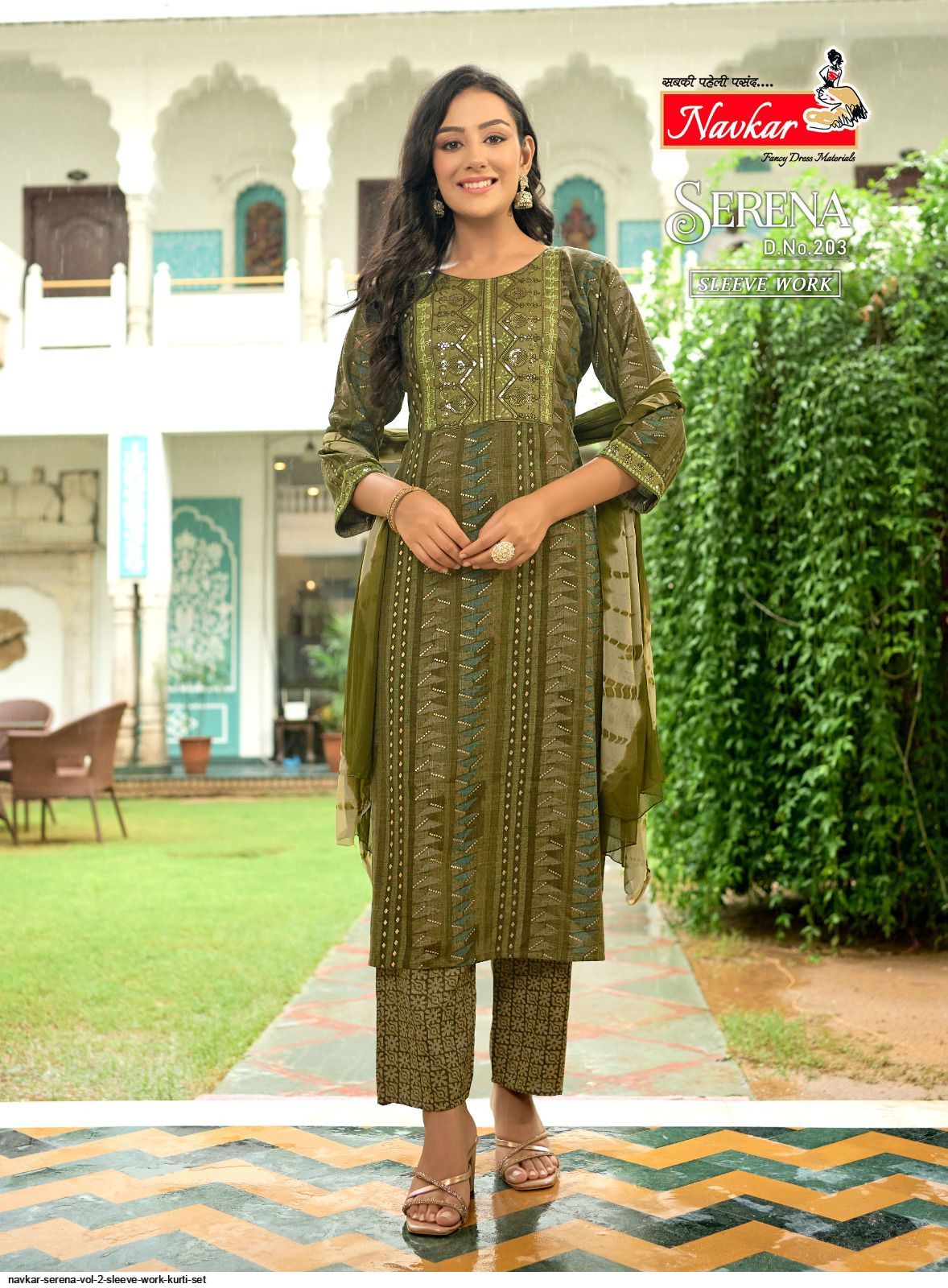 NAVKAR SERENA VOL 2 SLEEVE WORK KURTI SET
