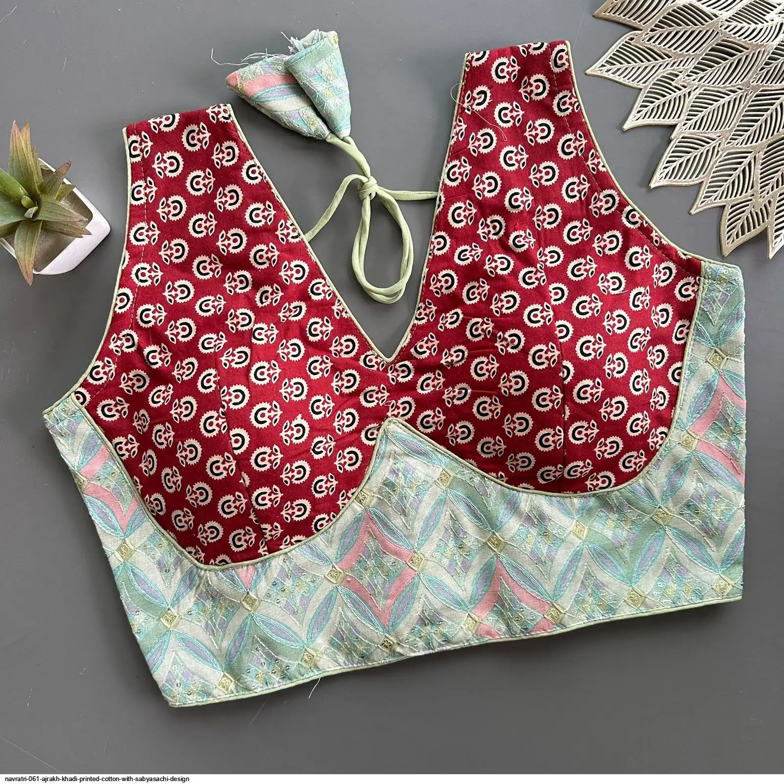 NAVRATRI 061 AJRAKH KHADI PRINTED COTTON WITH SABYASACHI DESIGN 8