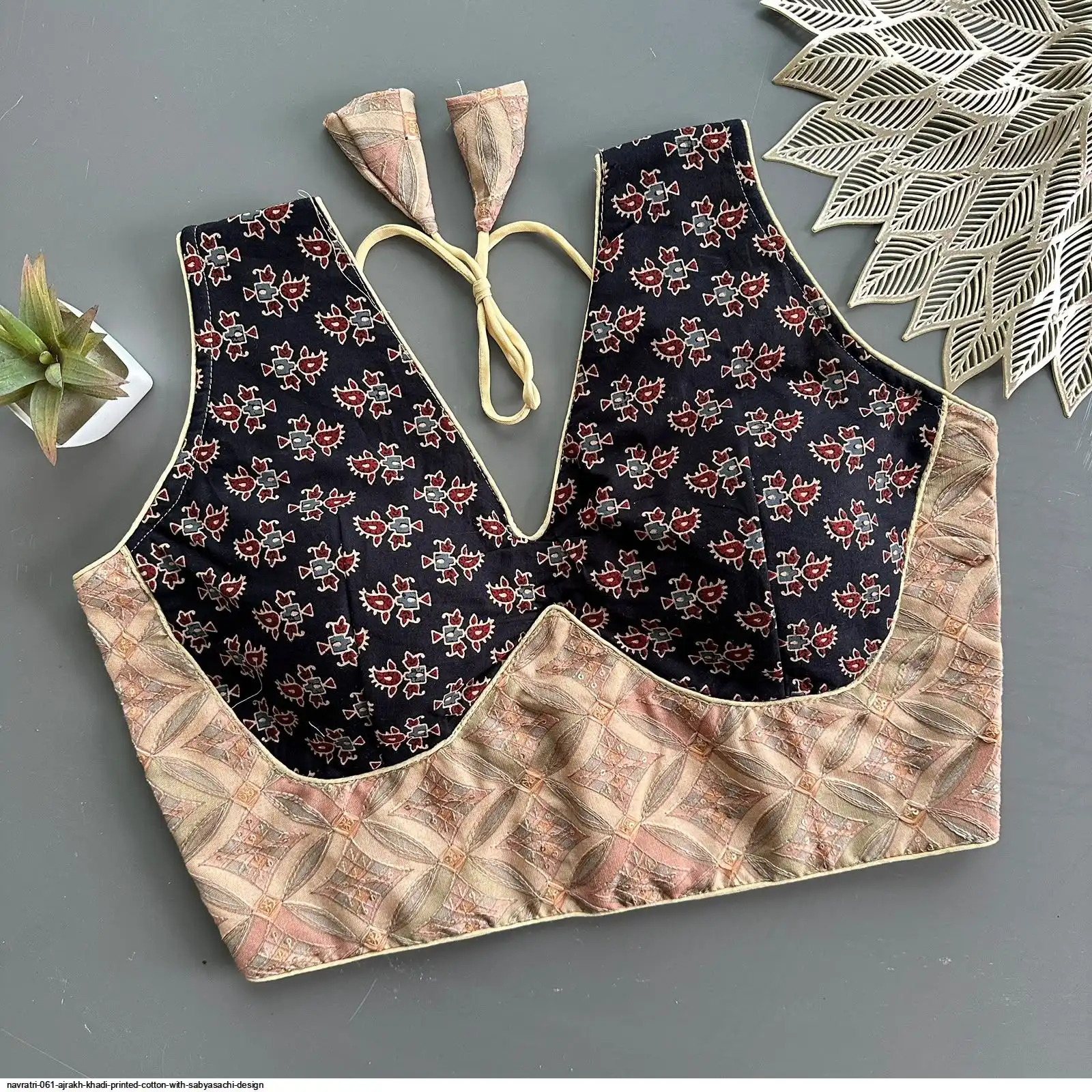 NAVRATRI 061 AJRAKH KHADI PRINTED COTTON WITH SABYASACHI DESIGN 11
