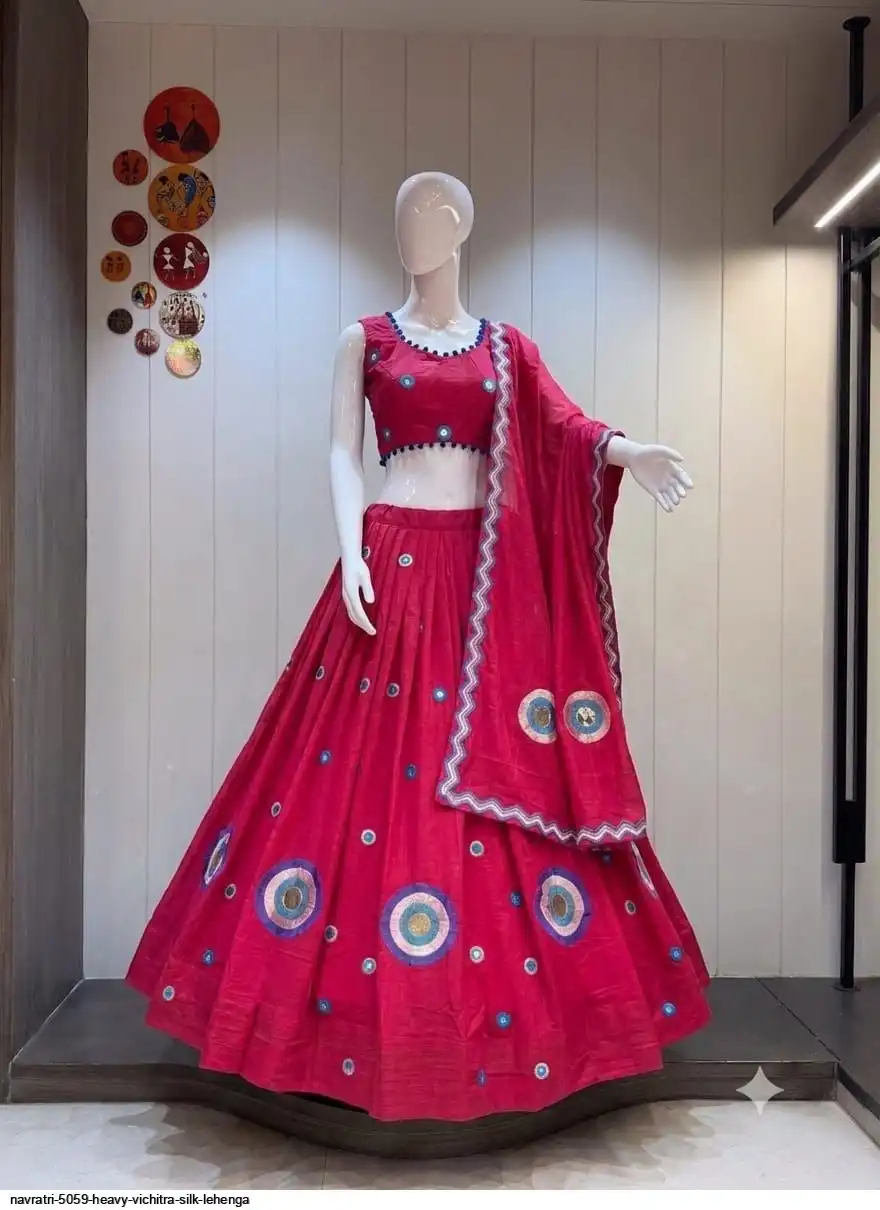 NAVRATRI 5059 HEAVY VICHITRA SILK LEHENGA 3