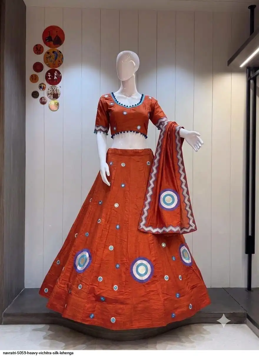 NAVRATRI 5059 HEAVY VICHITRA SILK LEHENGA 2