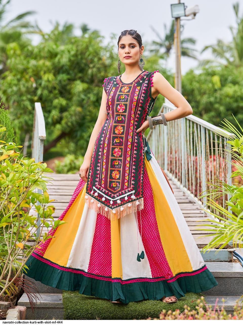 NAVRATRI COLLECTION KURTI WITH SKIRT MF 444 1002