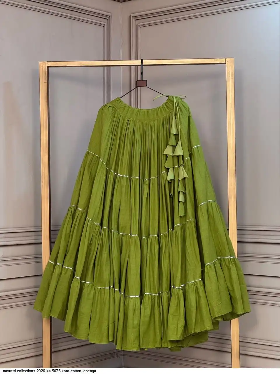 NAVRATRI COLLECTIONS 2026 KA 5075 KORA COTTON LEHENGA B