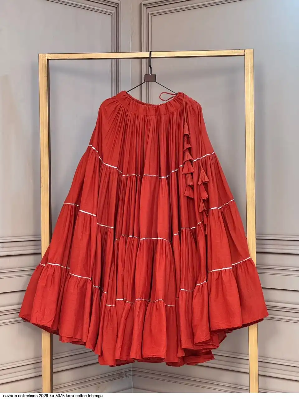 NAVRATRI COLLECTIONS 2026 KA 5075 KORA COTTON LEHENGA A