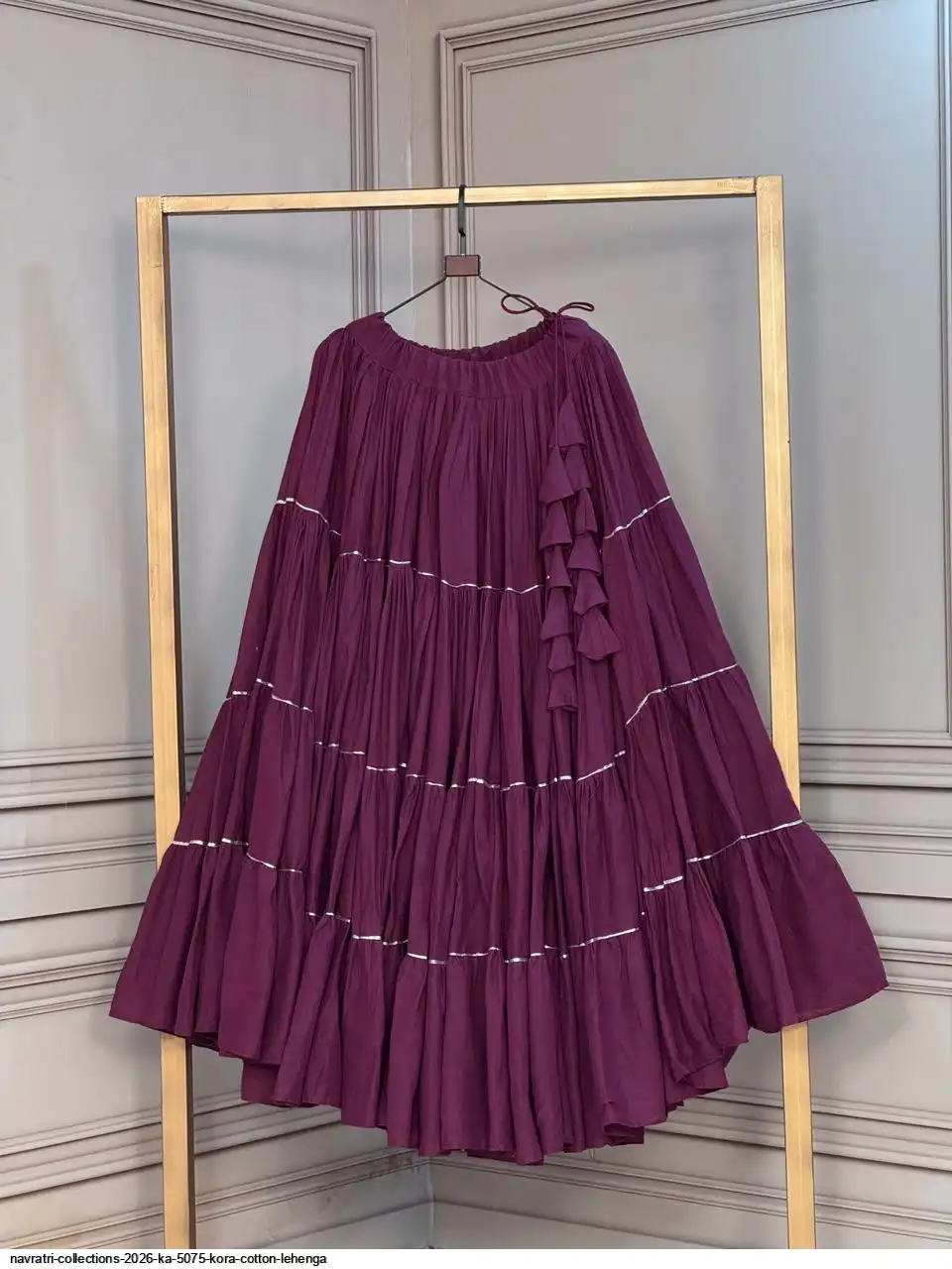 NAVRATRI COLLECTIONS 2026 KA 5075 KORA COTTON LEHENGA E