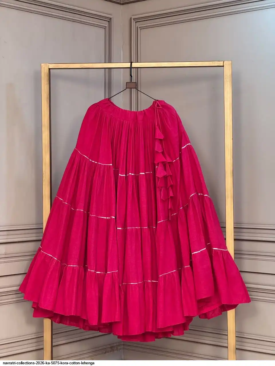 NAVRATRI COLLECTIONS 2026 KA 5075 KORA COTTON LEHENGA C