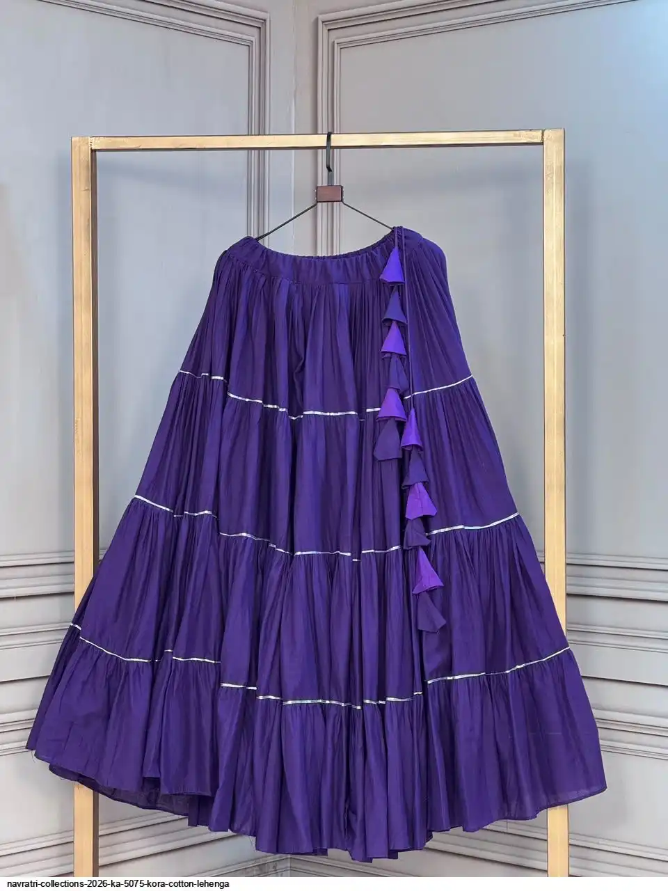 NAVRATRI COLLECTIONS 2026 KA 5075 KORA COTTON LEHENGA G