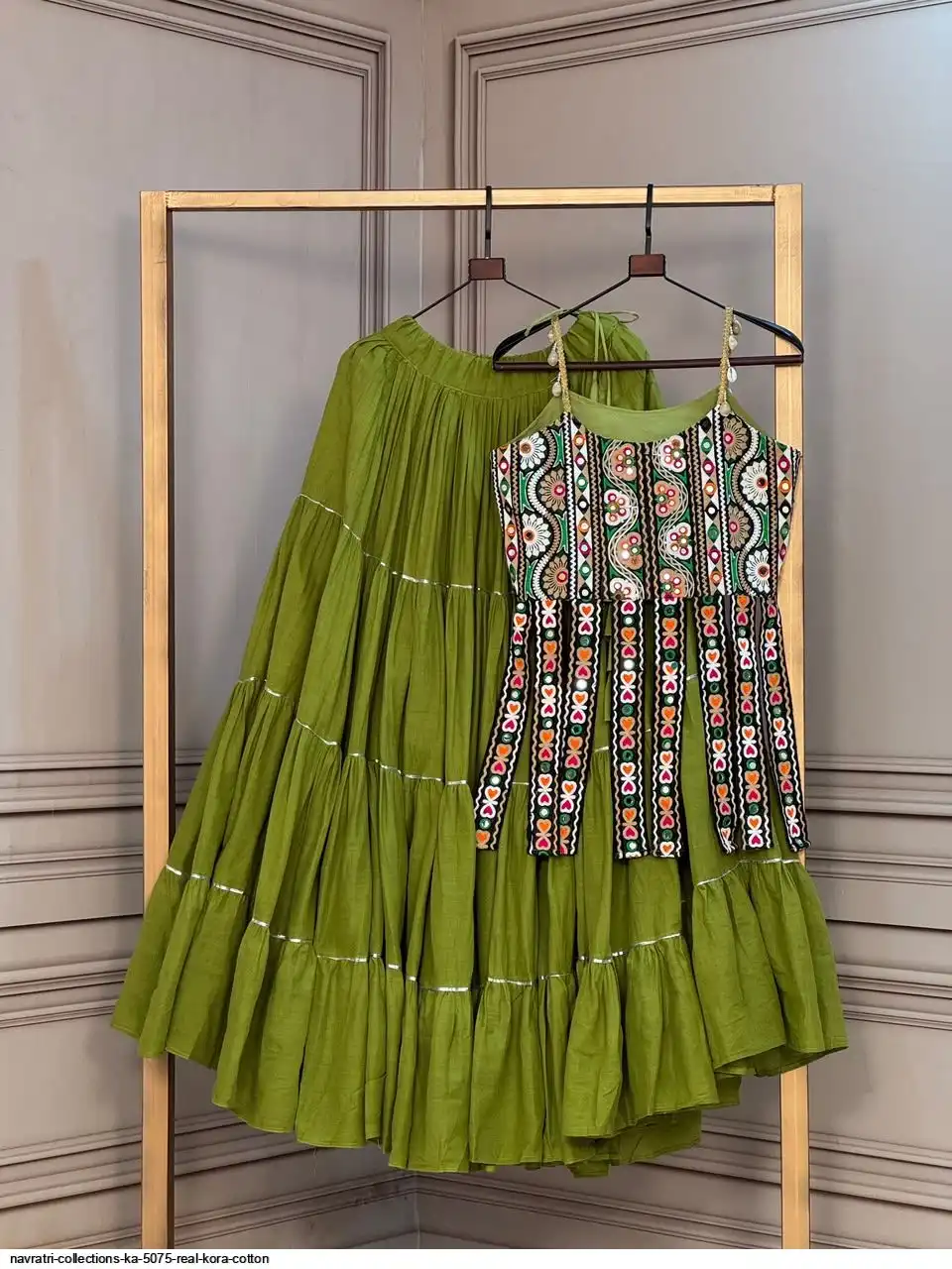 NAVRATRI COLLECTIONS KA 5075 REAL KORA COTTON C