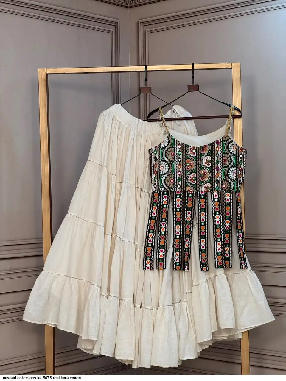 NAVRATRI COLLECTIONS KA 5075 REAL KORA COTTON B