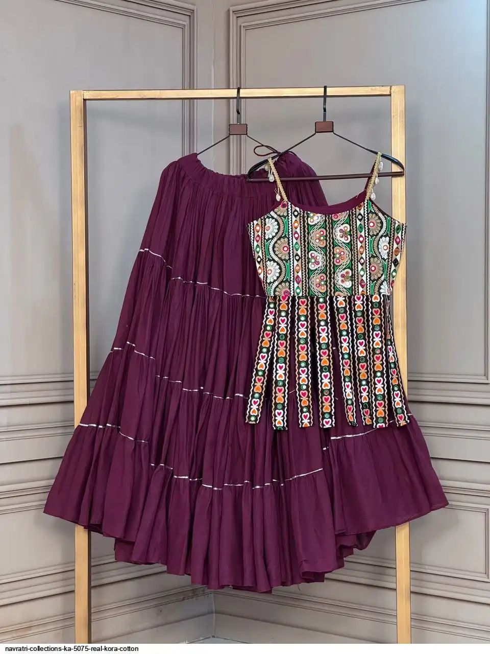 NAVRATRI COLLECTIONS KA 5075 REAL KORA COTTON D