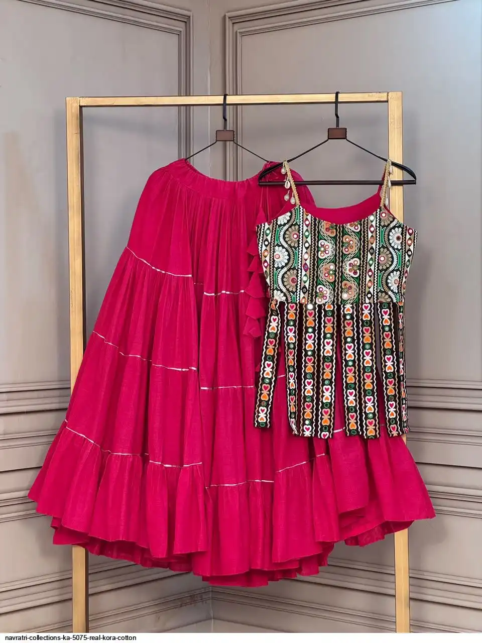 NAVRATRI COLLECTIONS KA 5075 REAL KORA COTTON F