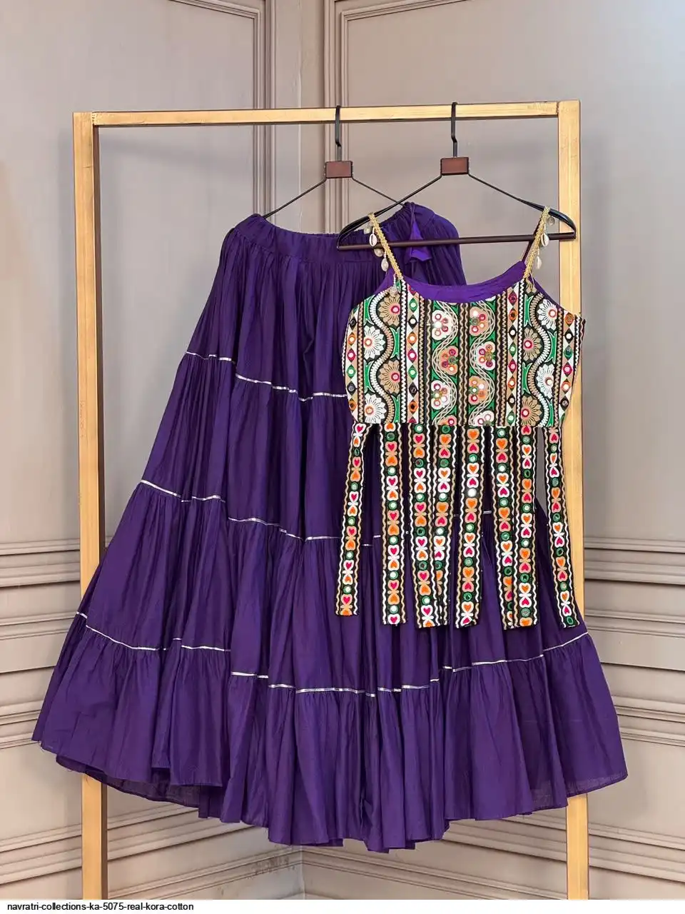 NAVRATRI COLLECTIONS KA 5075 REAL KORA COTTON H