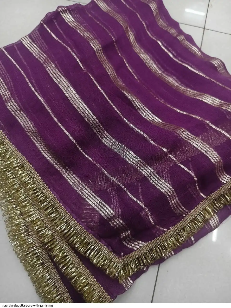 NAVRATRI DUPATTA PURE WITH JARI LINING 3