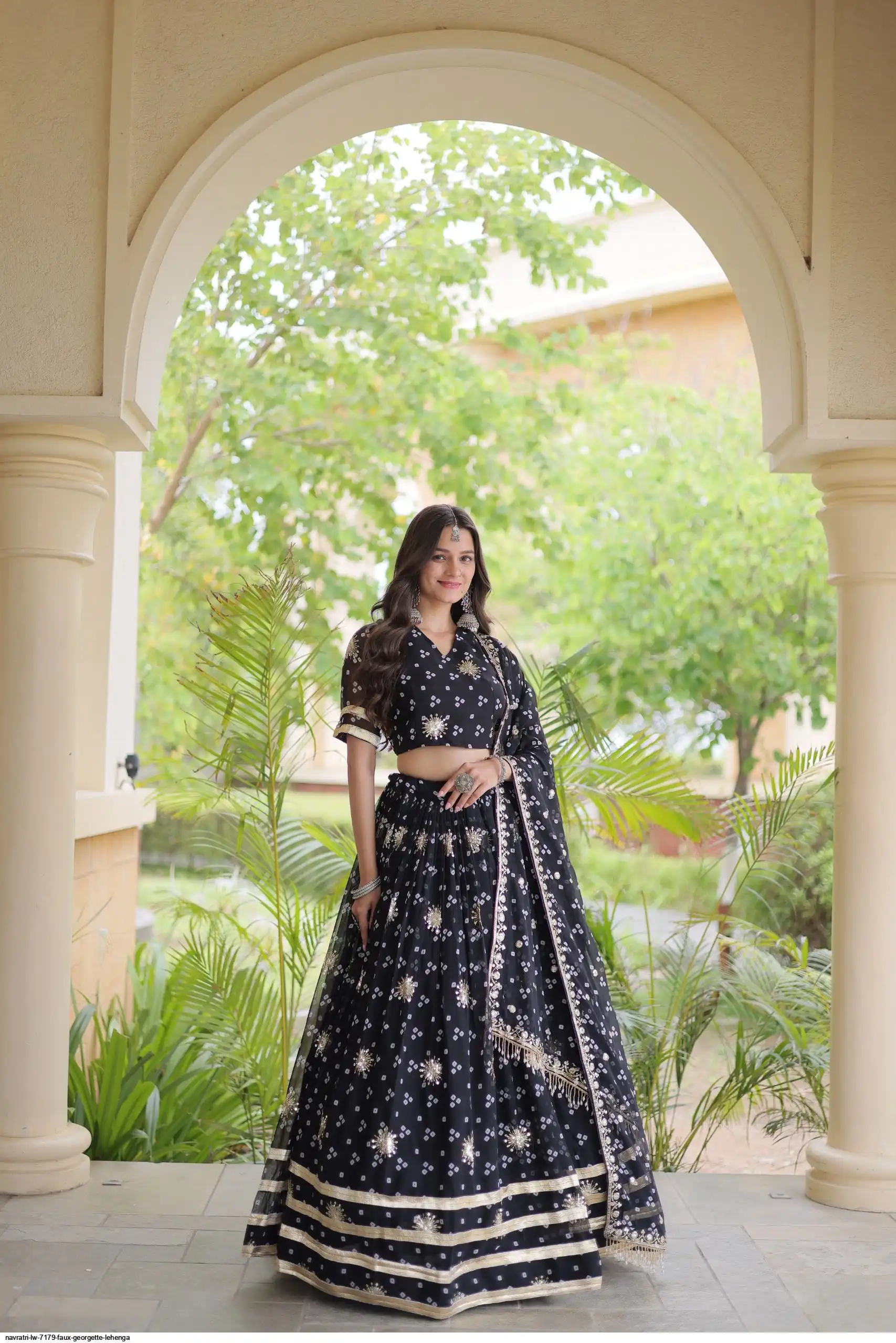 NAVRATRI LW 7179 FAUX GEORGETTE LEHENGA 1
