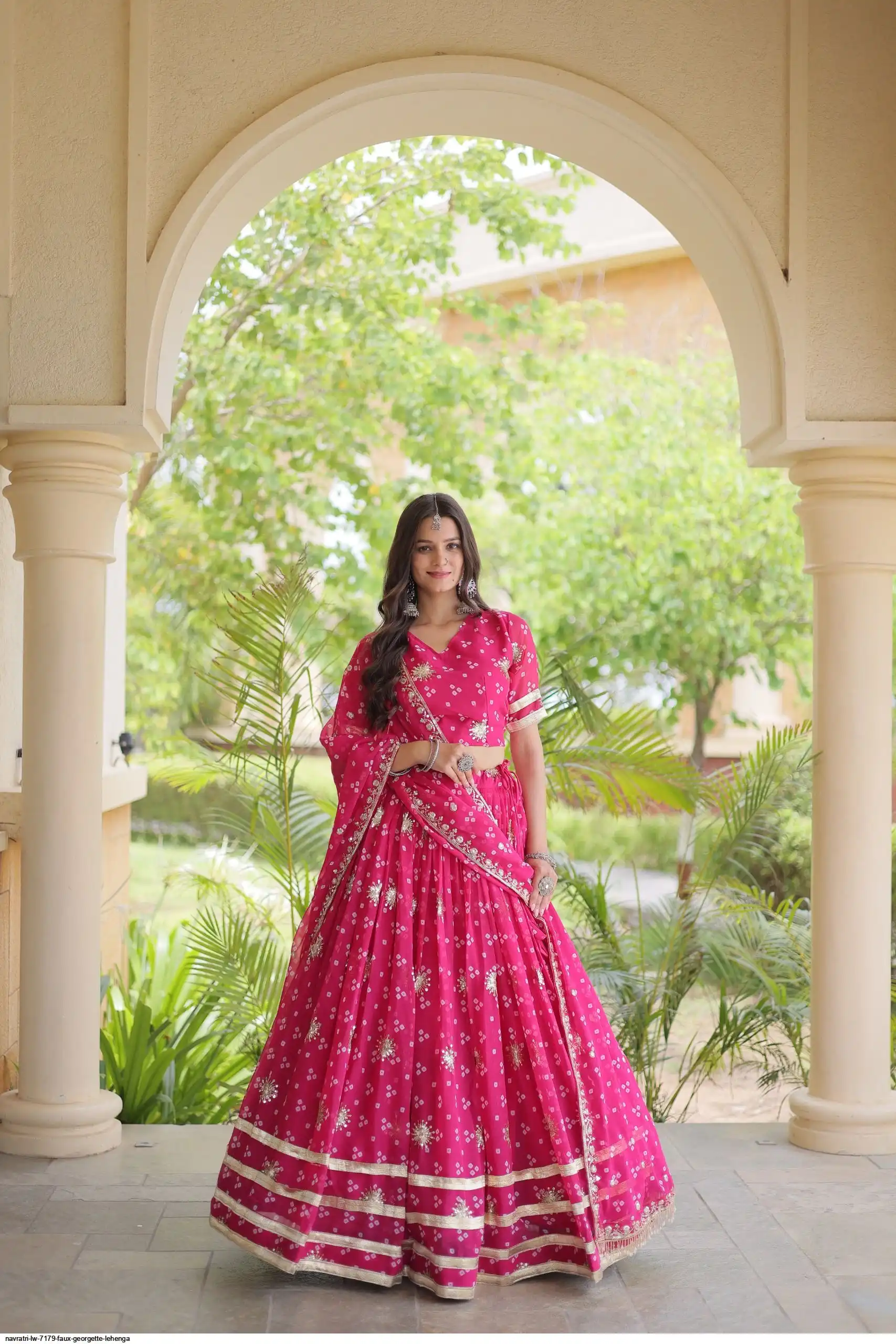 NAVRATRI LW 7179 FAUX GEORGETTE LEHENGA 3