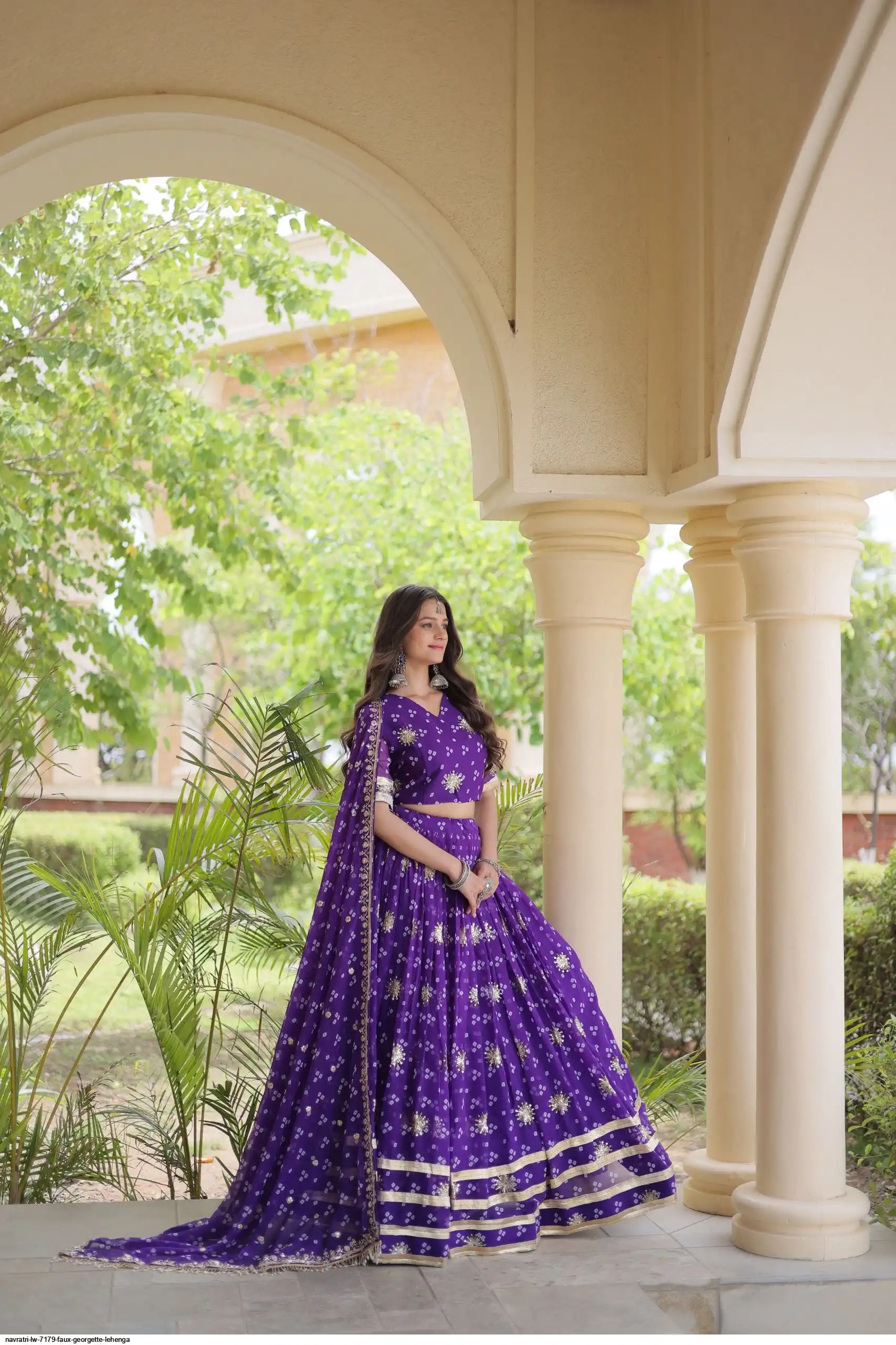NAVRATRI LW 7179 FAUX GEORGETTE LEHENGA 4