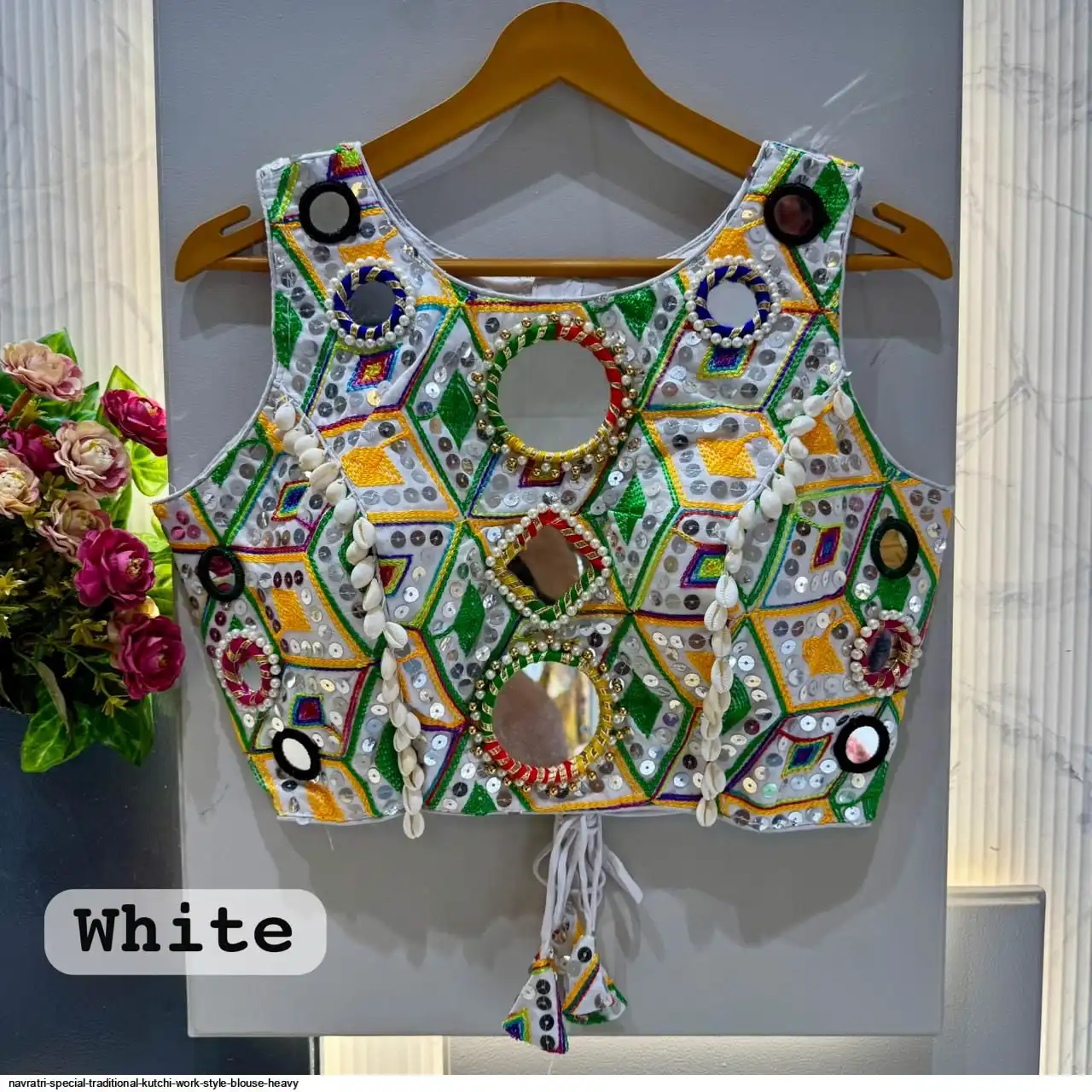 NAVRATRI SPECIAL TRADITIONAL KUTCHI WORK STYLE BLOUSE HEAVY 2