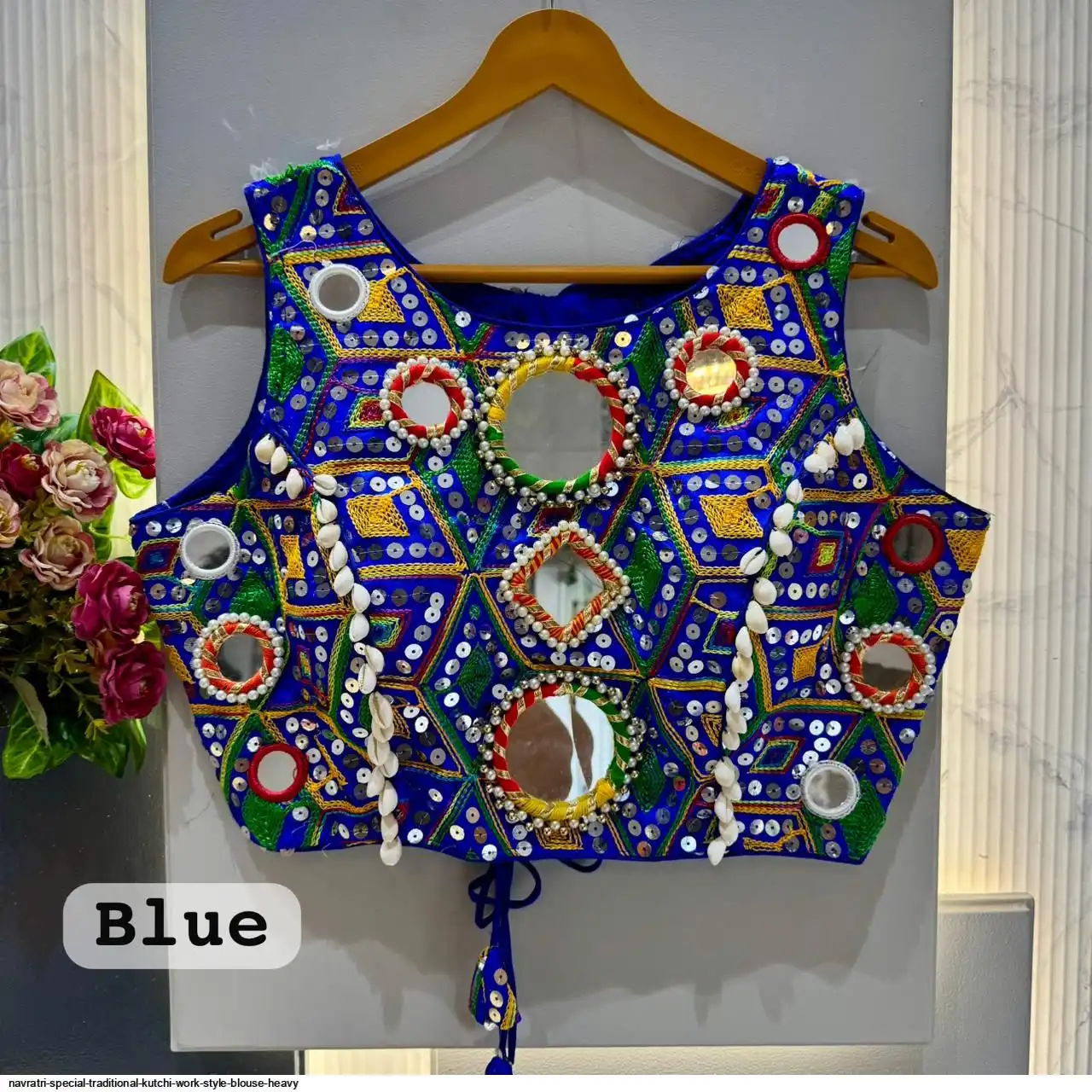 NAVRATRI SPECIAL TRADITIONAL KUTCHI WORK STYLE BLOUSE HEAVY 7