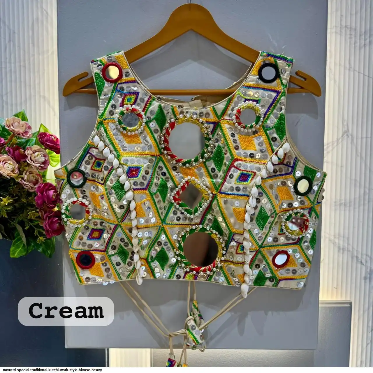 NAVRATRI SPECIAL TRADITIONAL KUTCHI WORK STYLE BLOUSE HEAVY 5