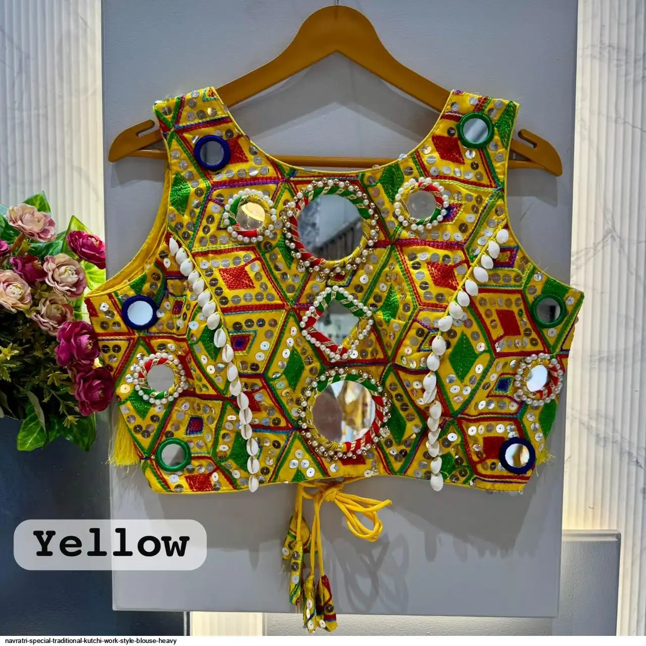 NAVRATRI SPECIAL TRADITIONAL KUTCHI WORK STYLE BLOUSE HEAVY 6