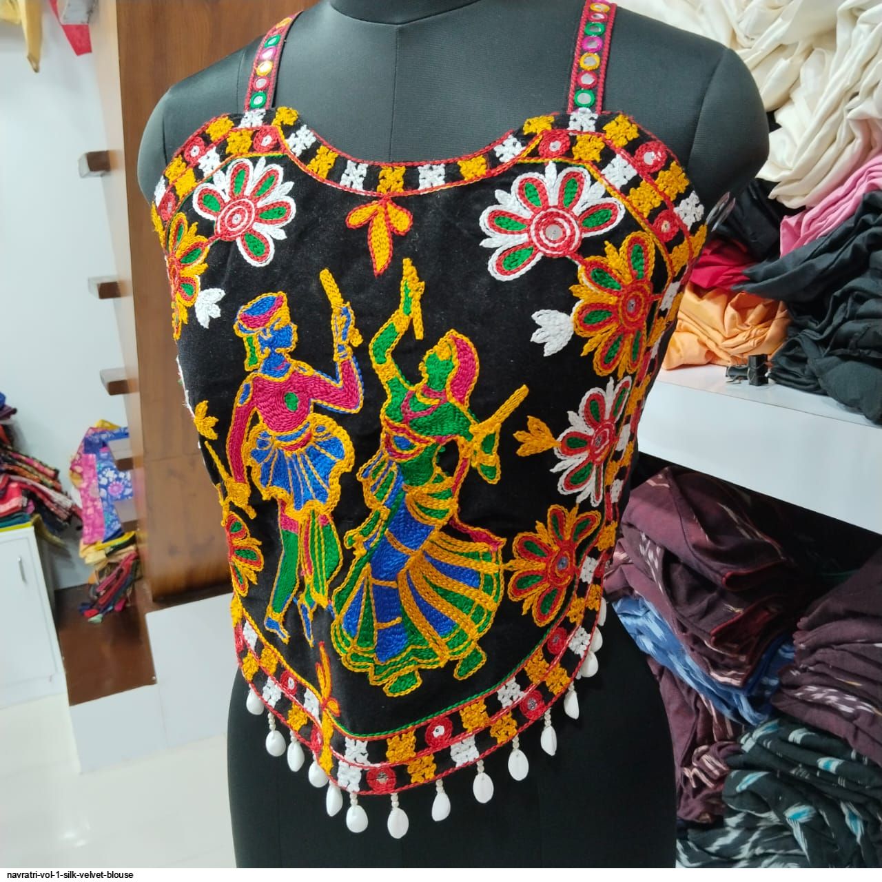 NAVRATRI VOL 1 SILK VELVET BLOUSE C