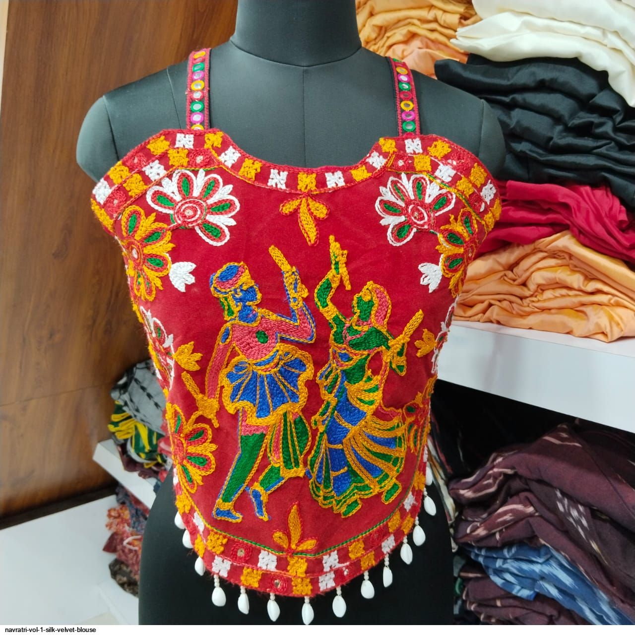 NAVRATRI VOL 1 SILK VELVET BLOUSE D