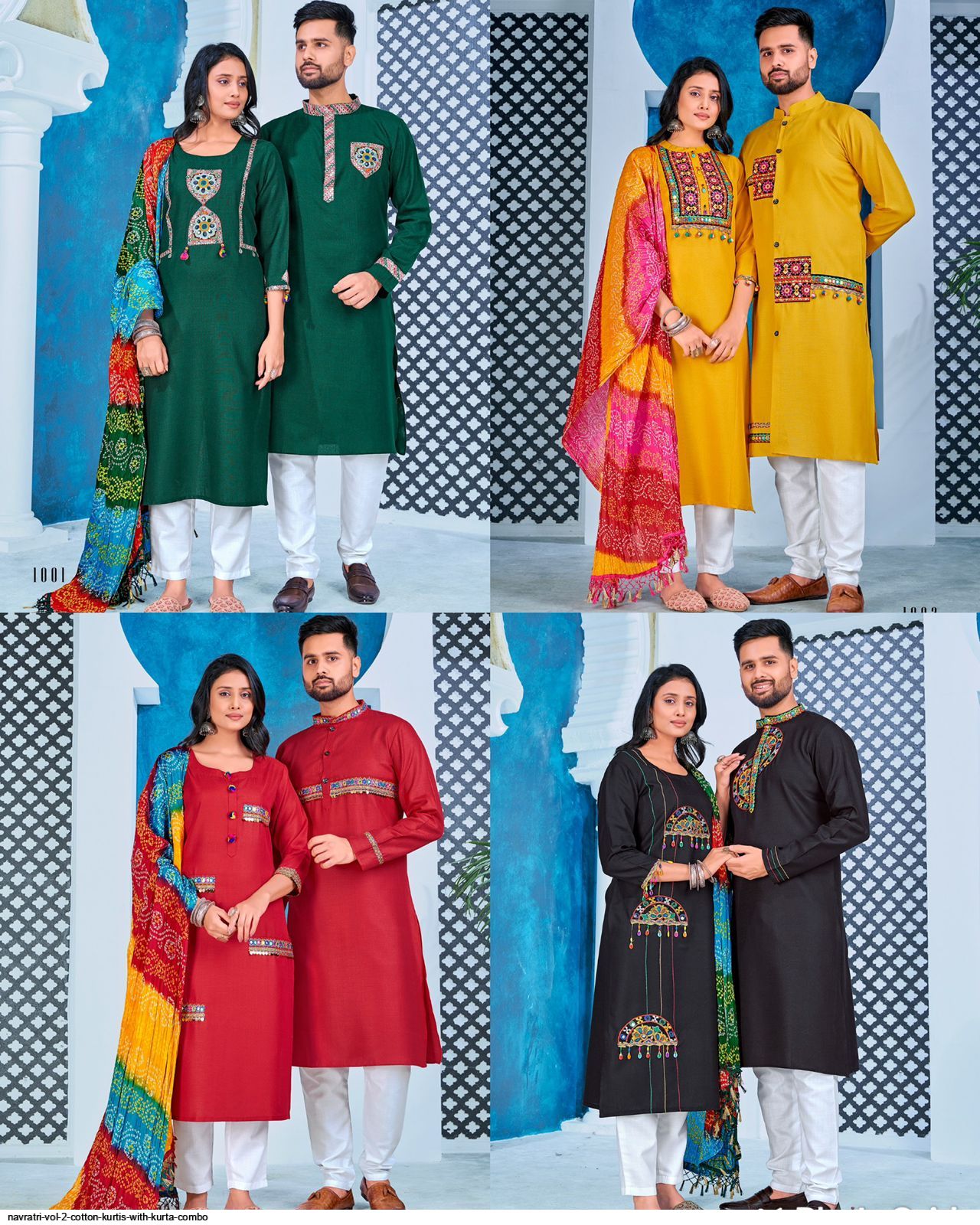 NAVRATRI VOL 2 Cotton KURTIS WITH KURTA COMBO