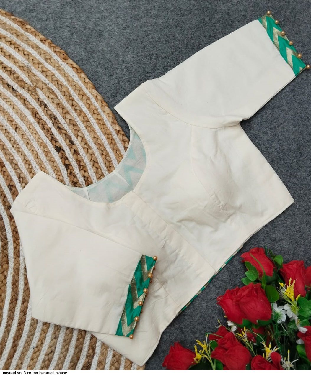 NAVRATRI VOL 3 COTTON BANARASI BLOUSE E