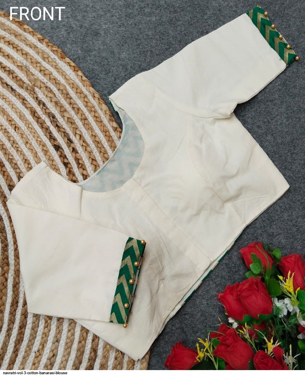 NAVRATRI VOL 3 COTTON BANARASI BLOUSE F