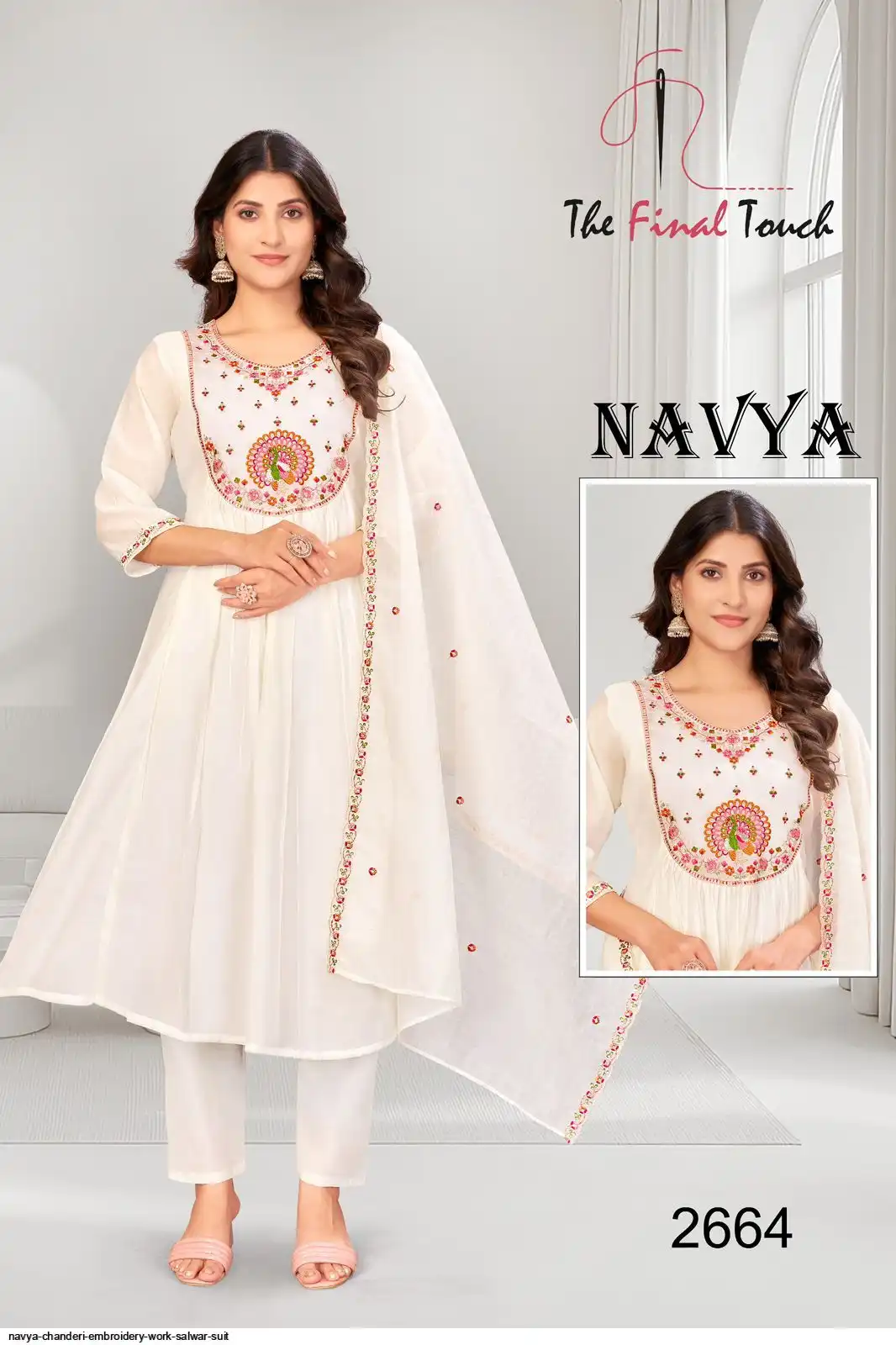 NAVYA CHANDERI EMBROIDERY WORK SALWAR SUIT 2664