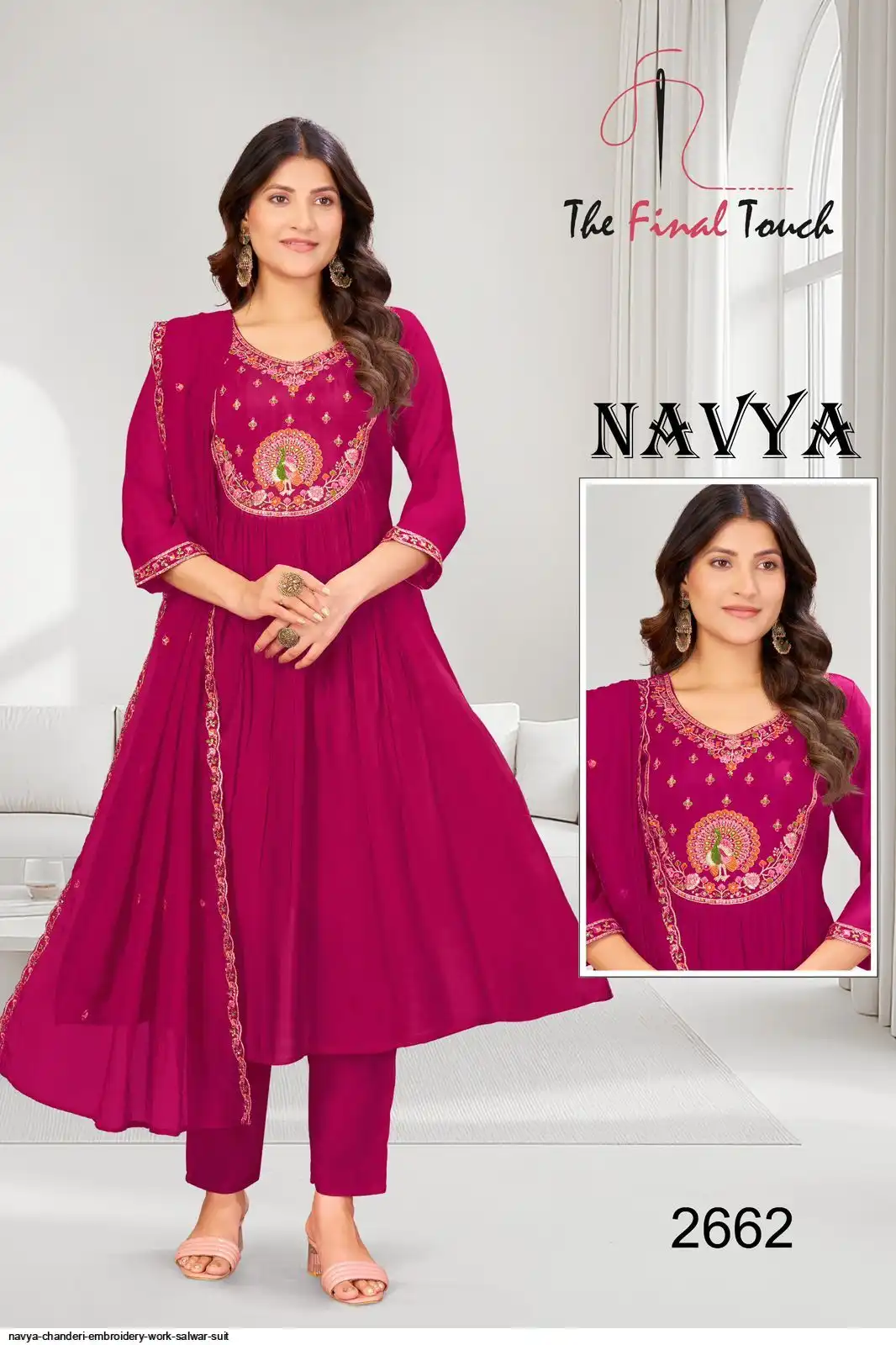 NAVYA CHANDERI EMBROIDERY WORK SALWAR SUIT 2662