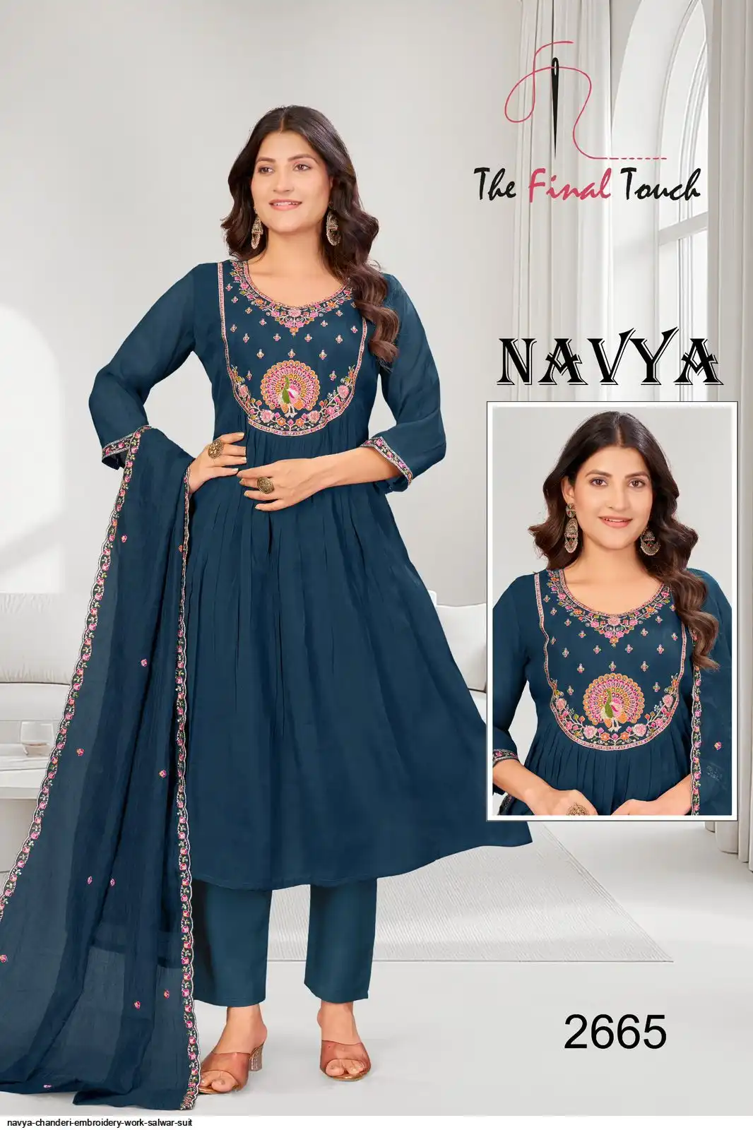 NAVYA CHANDERI EMBROIDERY WORK SALWAR SUIT 2665