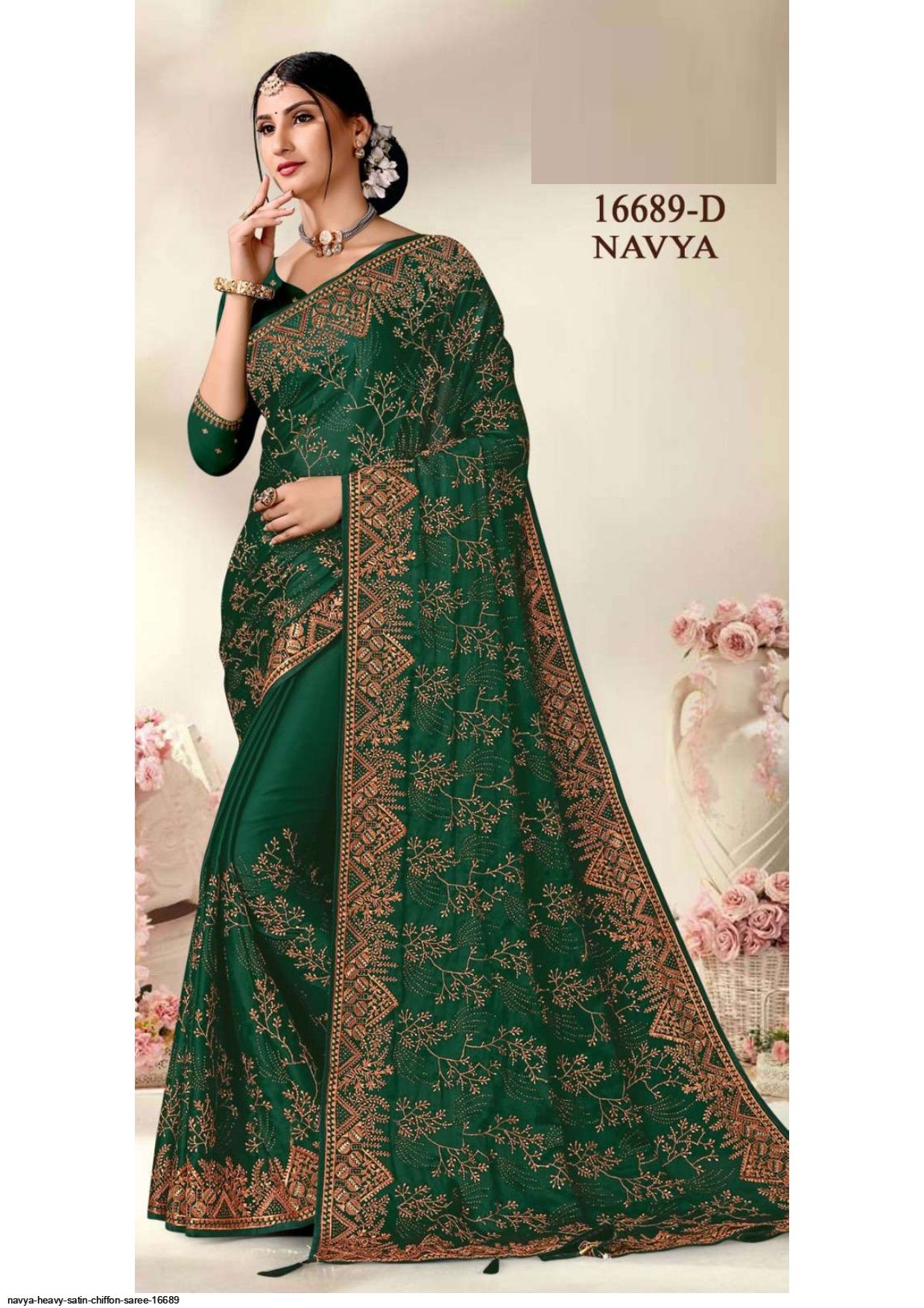 Buy Chhabra 555 Tie & Die Draped Belted Chiffon Saree With Heavy  Embellished Blouse & Crystals Border Online at Best Prices in India -  JioMart.