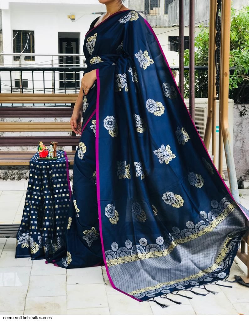 NEERU SOFT LICHI SILK SAREES B