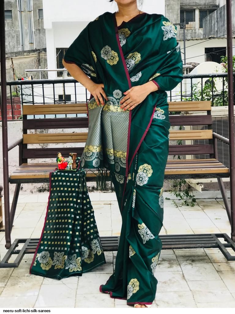NEERU SOFT LICHI SILK SAREES A