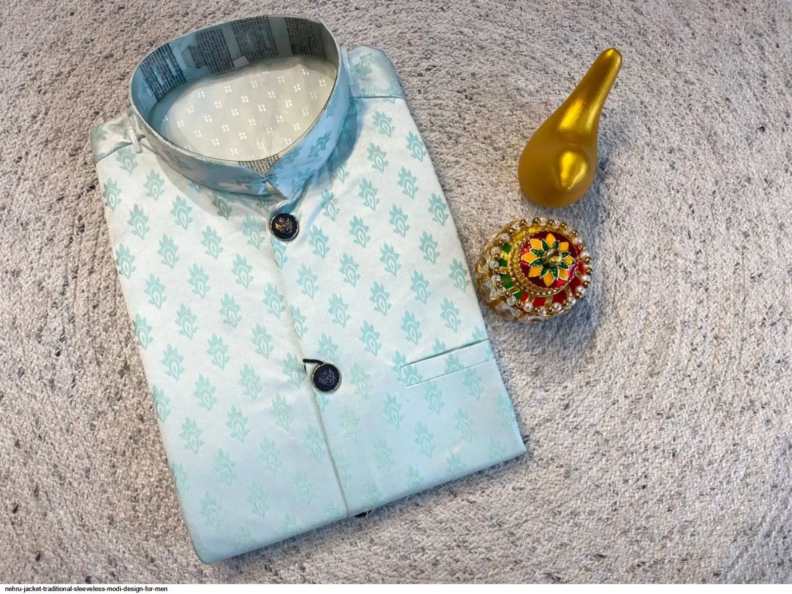 NEHRU JACKET TRADITIONAL SLEEVELESS MODI DESIGN FOR MEN C