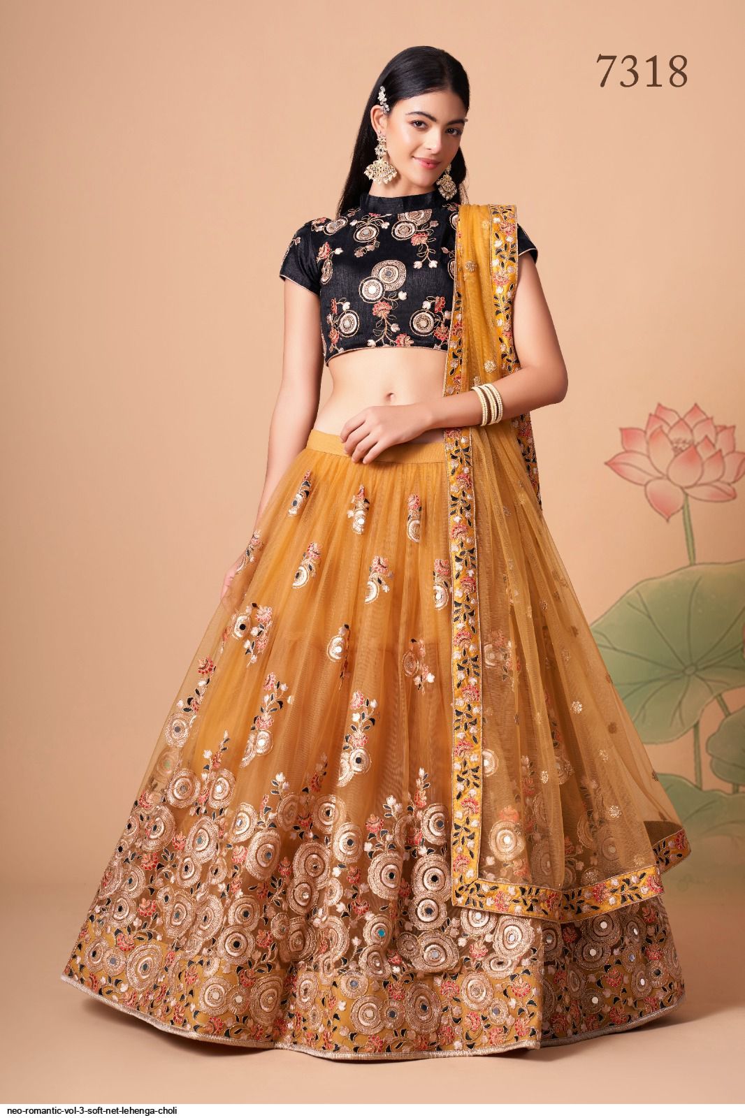NEO ROMANTIC VOL 3 SOFT NET LEHENGA CHOLI C