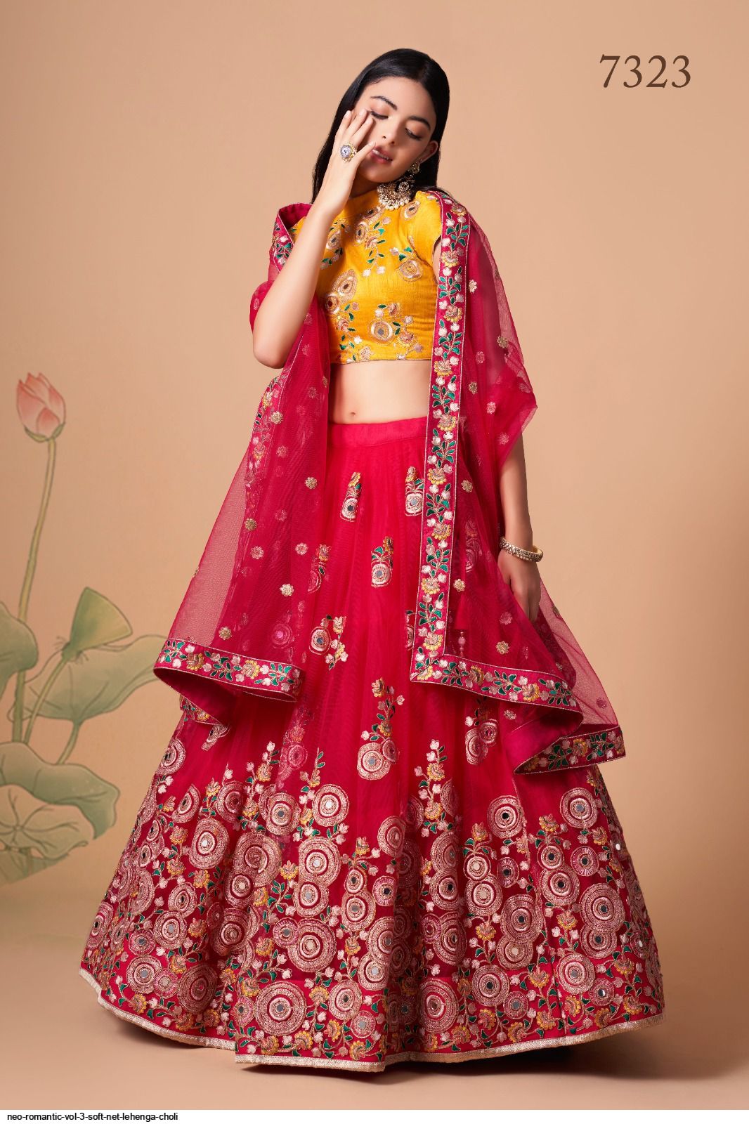 NEO ROMANTIC VOL 3 SOFT NET LEHENGA CHOLI H