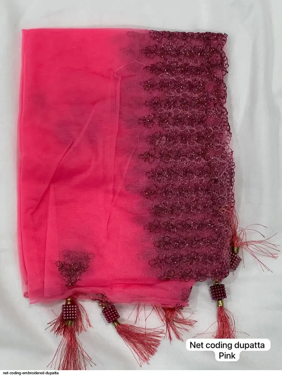 NET CODING EMBROIDERED DUPATTA C