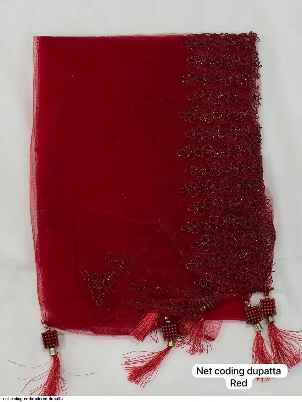 NET CODING EMBROIDERED DUPATTA H