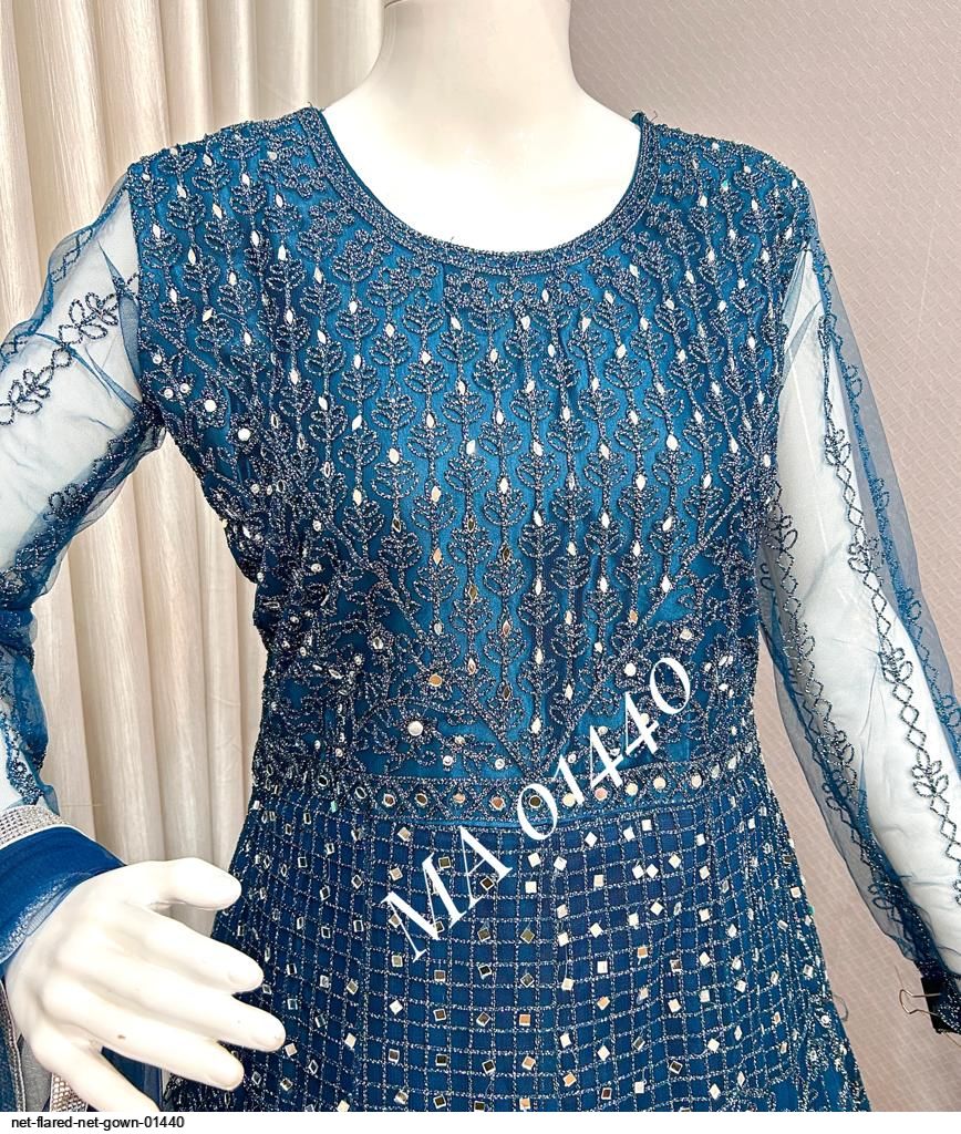 net flared net gown 01440