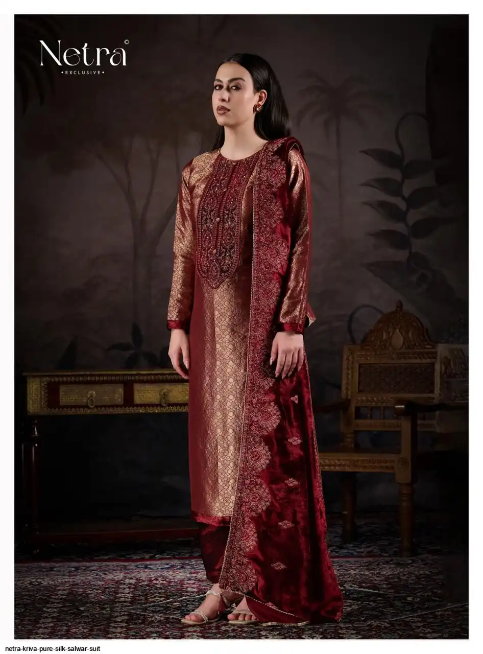 Netra Raut NETRA KRIVA PURE SILK SALWAR SUIT