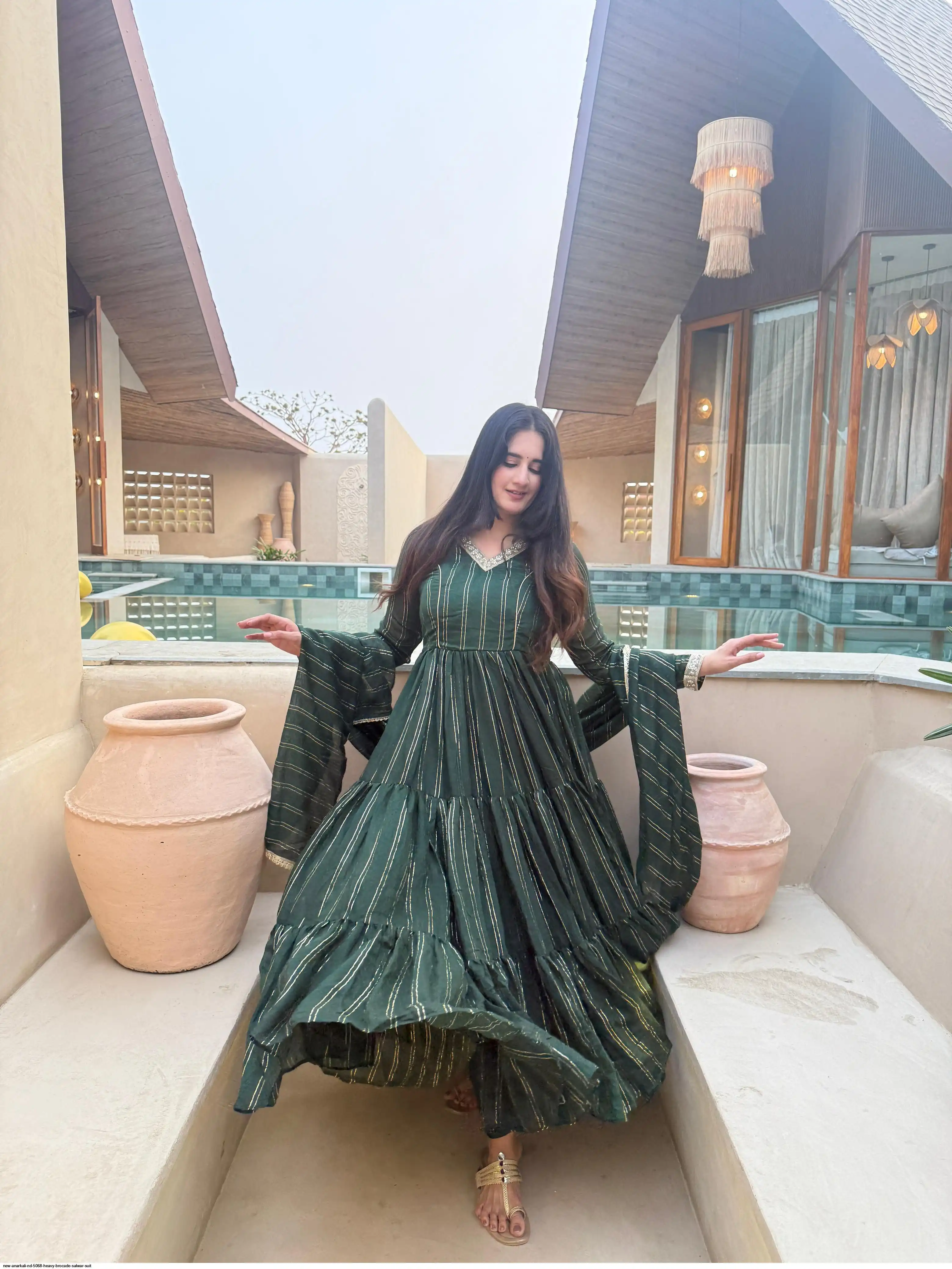 NEW ANARKALI ND 5068 HEAVY BROCADE 2
